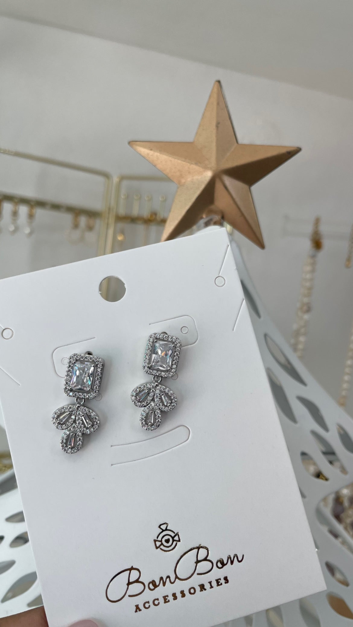 Aretes hojas elegant