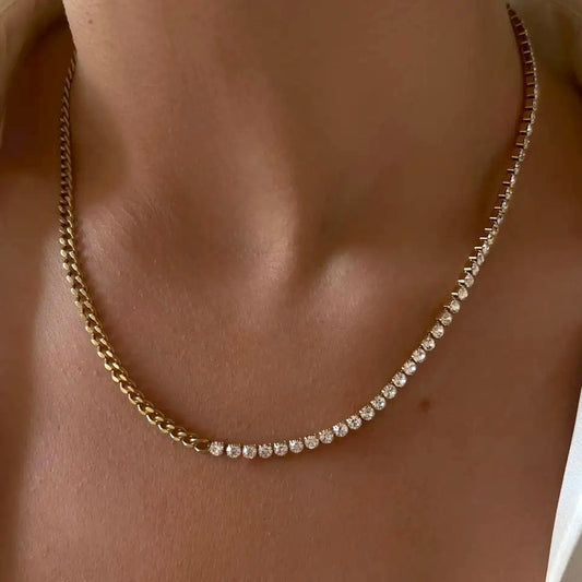 Collar y Pulsera Tennis & Chain