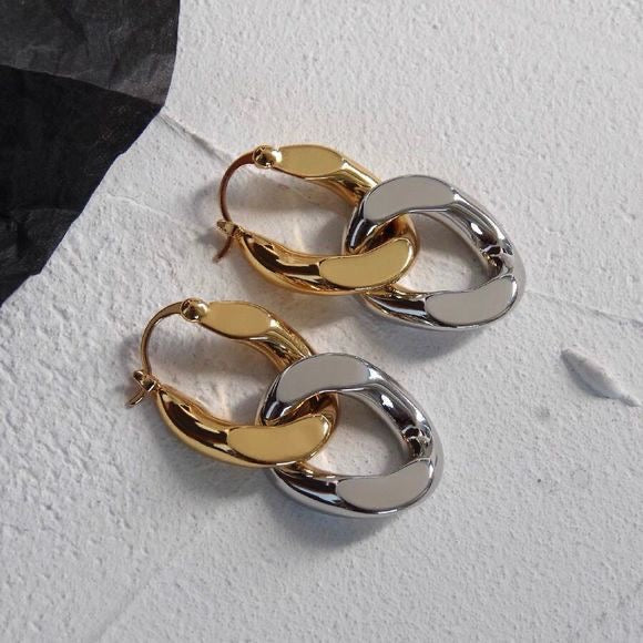 Aretes Chain Bicolor