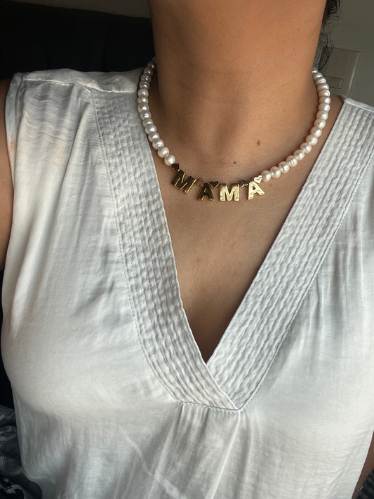 Collar Perlas MAMÁ