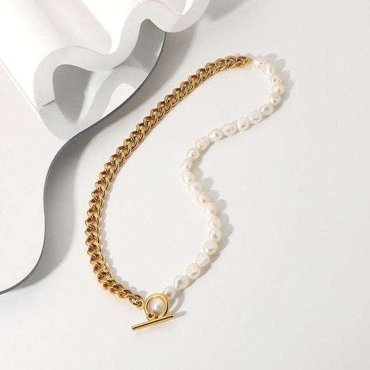 Collar Cubana & Perlas