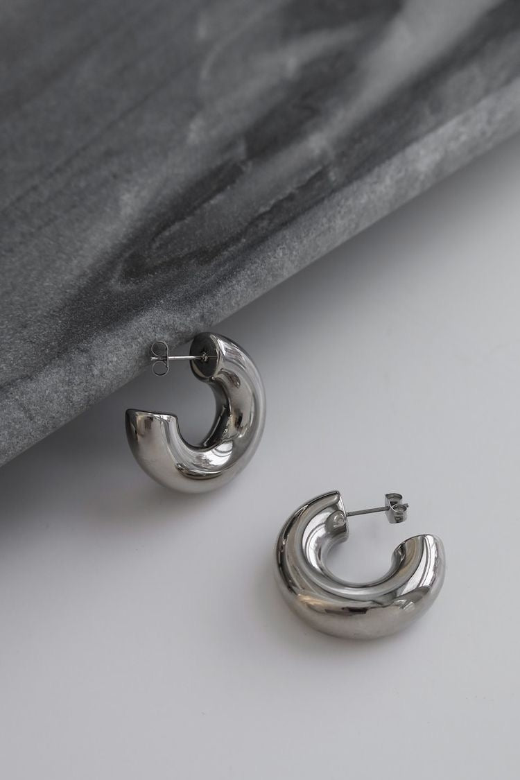 Maxi Hoops Mía Silver