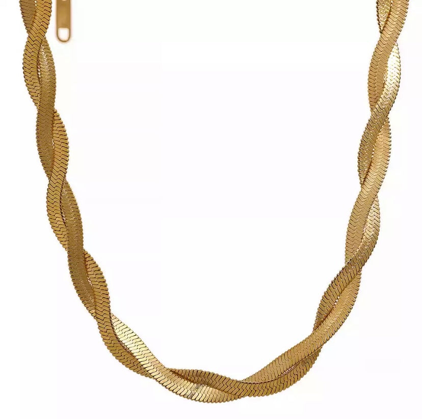 Cadena Trenzada Plana