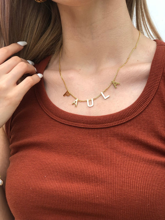 Collar Name Letra Soldada