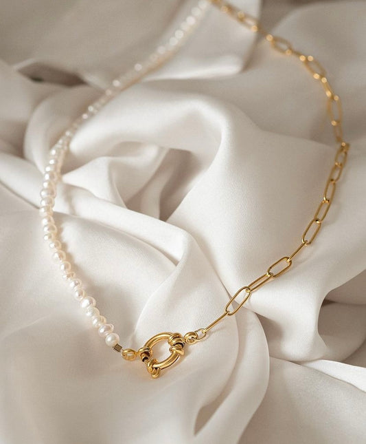 Collar Perlas & Cadena