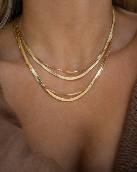 Cadena Snake Plana