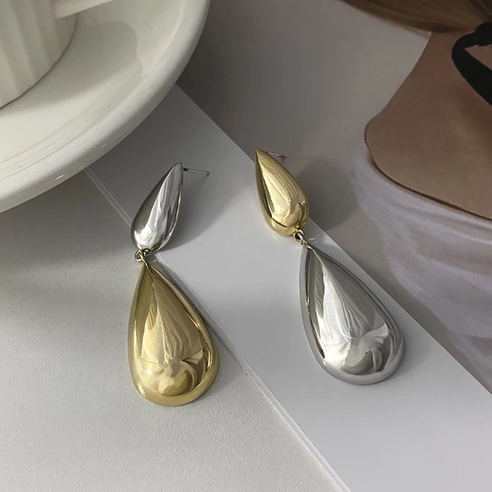 Aretes Drop bicolor