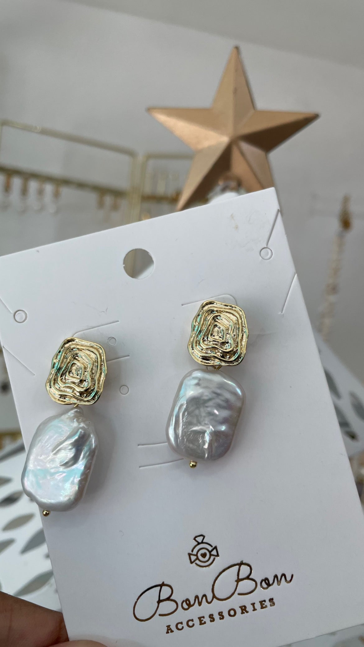 Aretes Perla Barroca