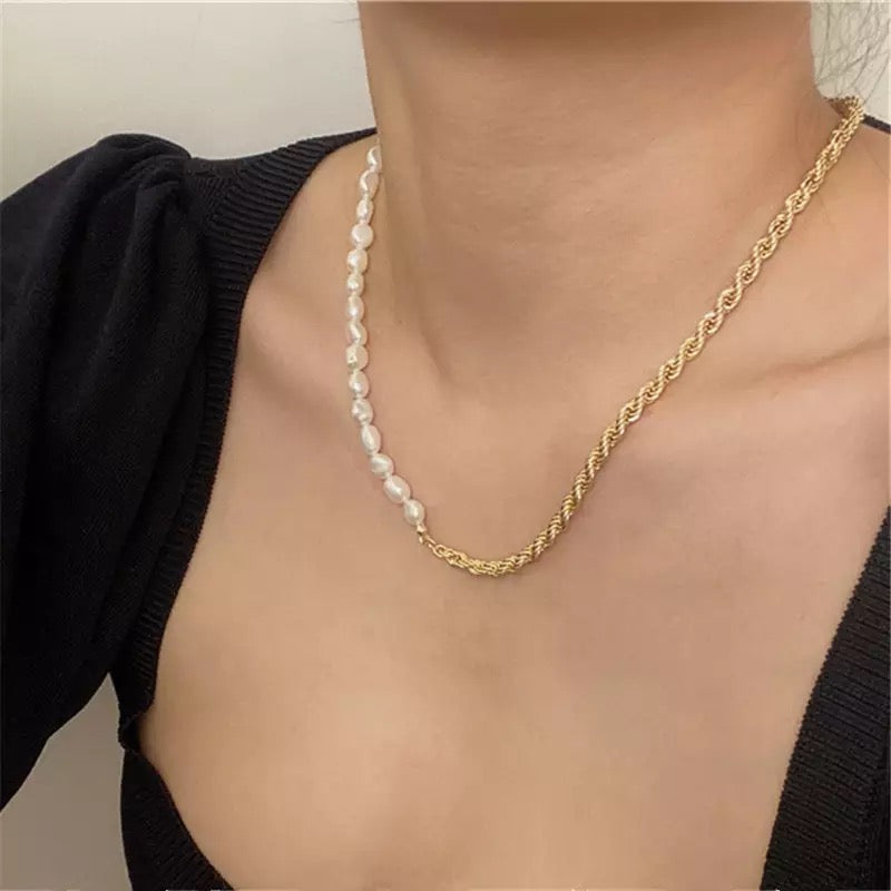 Collar Perla natural & Torsal